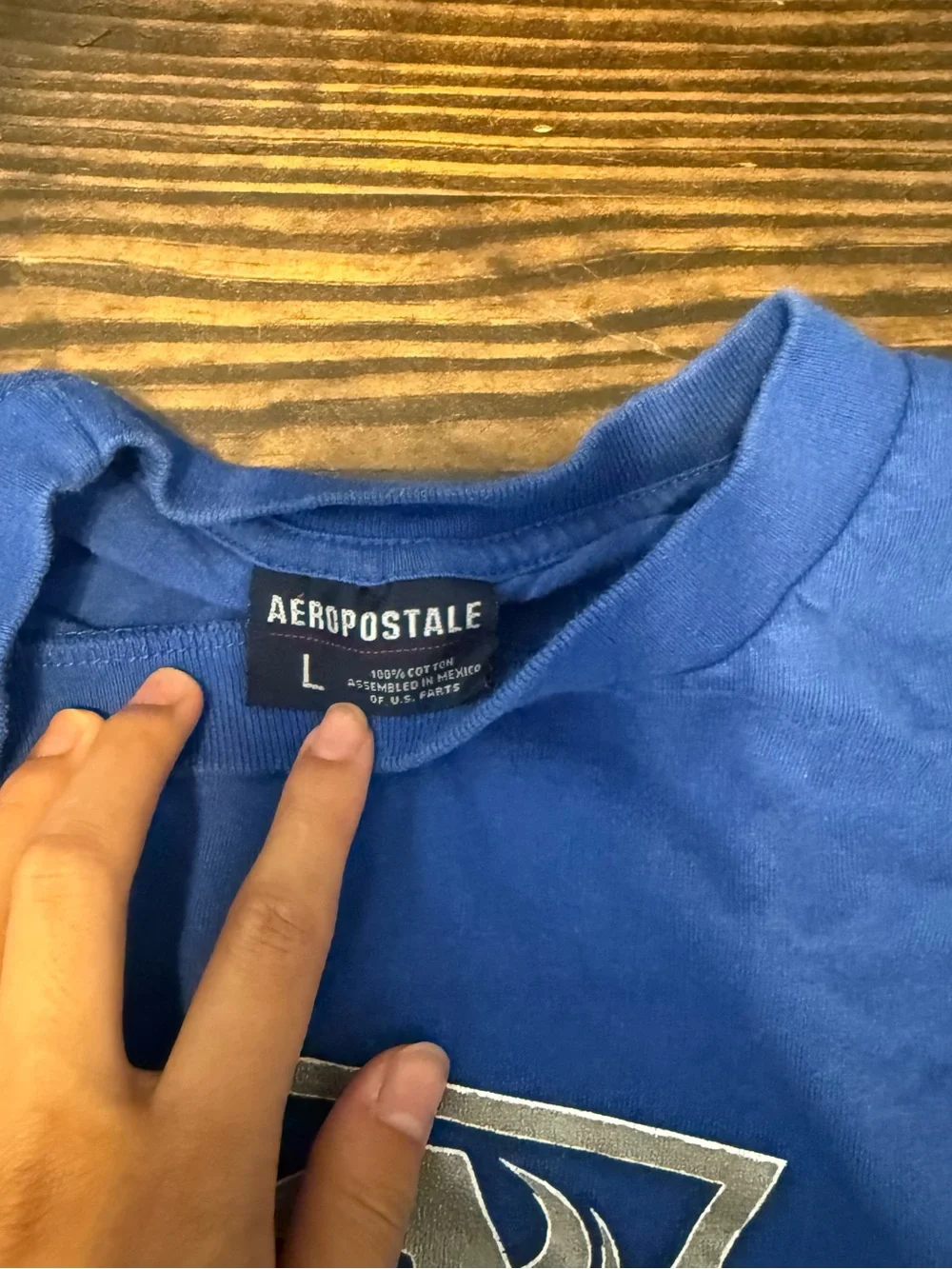 Aeropostale Royal Blue Long Sleeve Logo Tee